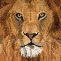 Serviette sauvage lion (1522) 25x25 2Stk.