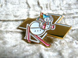 • Schneemann winter ski kreuz golden Versand möglichpin X1.8
