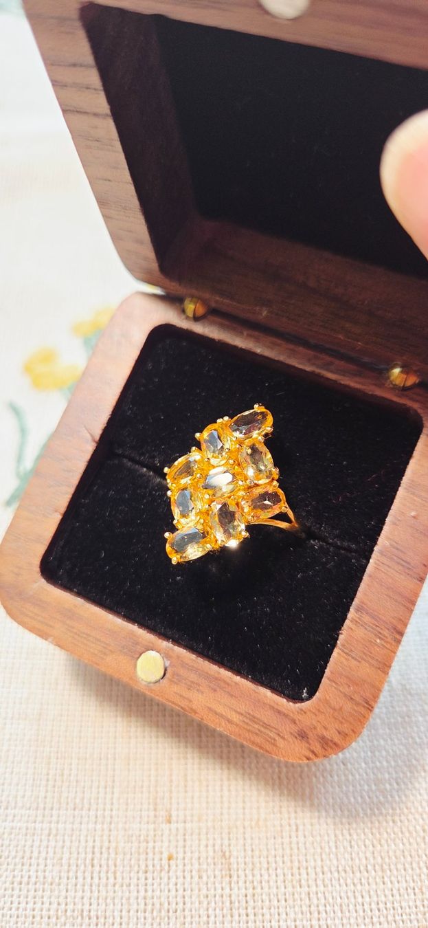 Anelli: NEW - S925 Citrine Ring (Adjustable) – Nuovo (secondo la descrizione) da Zürich venduto da cin_wcf6 2
