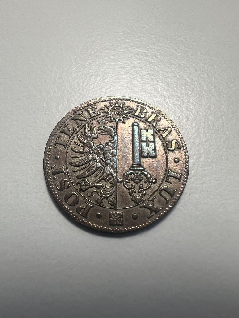 Tutti le monete: Schweiz - Genf GENEVE / GENF 5 Centimes 1840 – Usato da Schaffhausen venduto da schatzkiste69