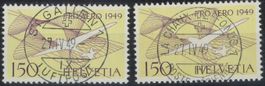 Flugpost 1949, F45, 2 versch. ET-Vollstempel, 300.-