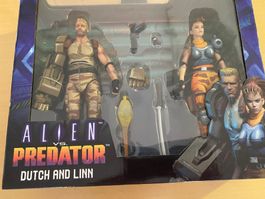 NECA Aliens vs Predator Dutch + Linn 2-Pack 7 inch scale