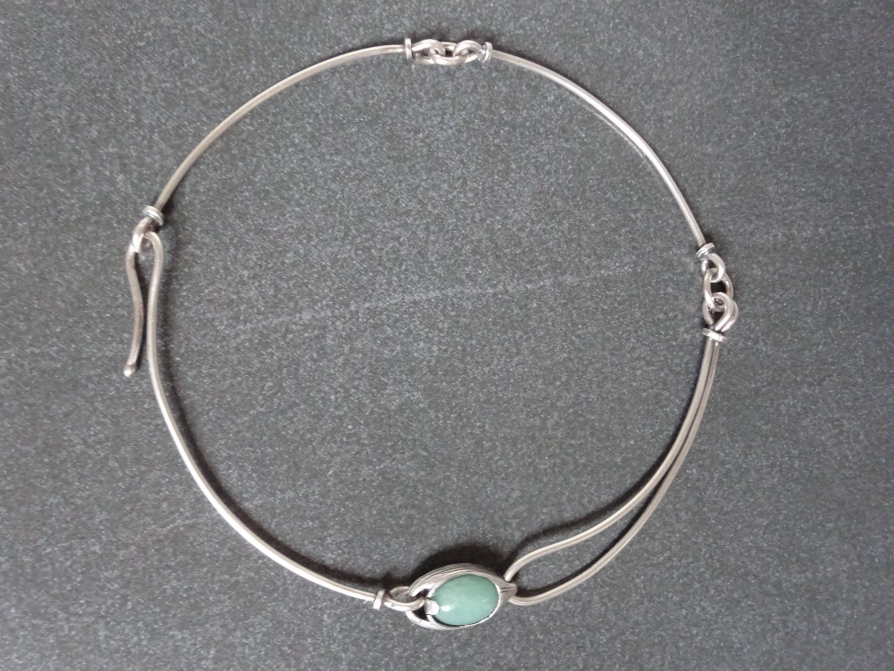 Catenine: Collier mit Jadestein / echt Silber – Usato da Oetwil am See venduto da Golfsud