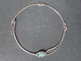 Collier mit Jadestein / echt Silber