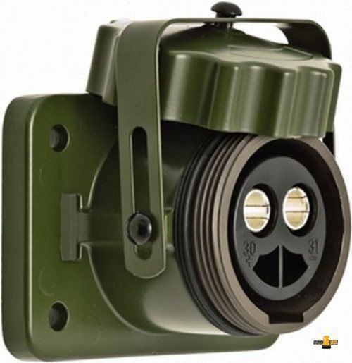 Placchette & Badge: 2-PIN MILITARY CONNECTOR – Nuovo e nell'imballaggio originale da Riehen venduto da Lord7M7