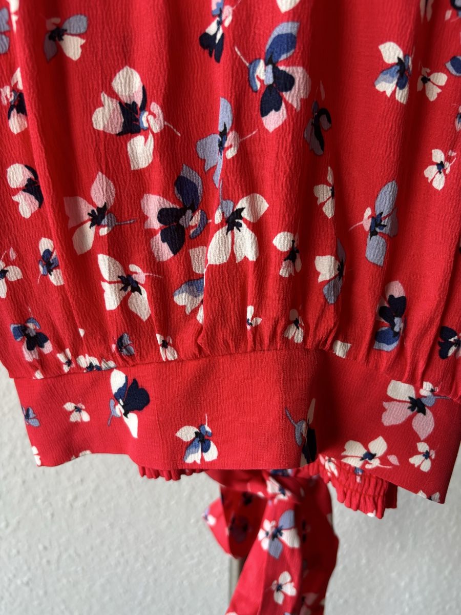 Kookai Camicette: Blouse cache-cœur Kookai rouge  – Nuovo (secondo la descrizione) da Onex venduto da ali_8gbq 8