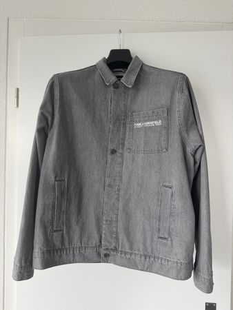 KARL LAGERFELD Jeansjacke Grau Herren Grösse L 