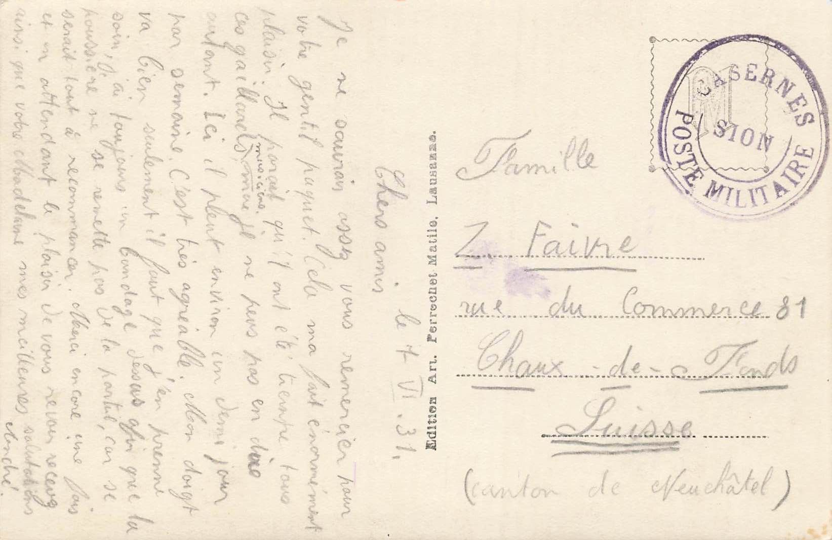 Cartoline postali: Sion – Usato da Biasca venduto da Blenio71 1