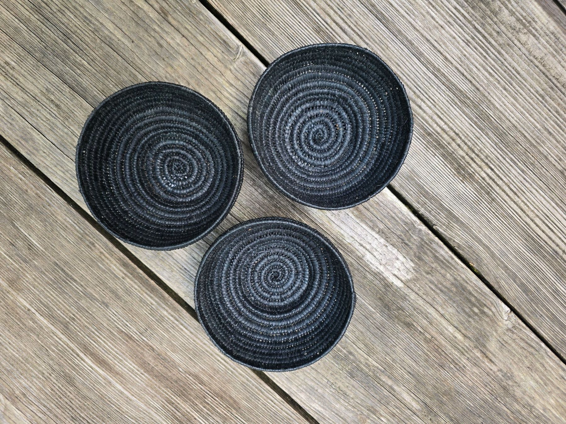 Altro per la casa: Bast: Korb-Set 3-tlg. schwarz – Nuovo (secondo la descrizione) da Romanshorn venduto da Rachacha