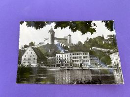 Schaffhausen , Blick über den Rhein ca. 1950