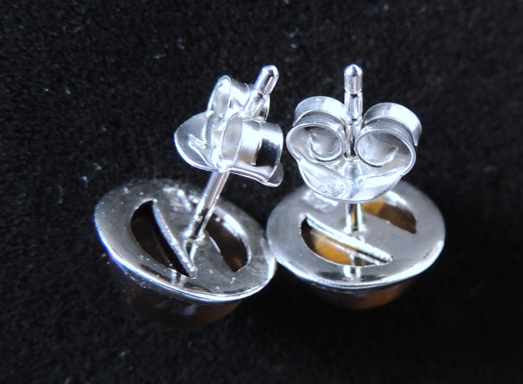 Orecchini pendenti & Orecchini a lobo: Tigerauge Silber 925 Ohrstecker – Nuovo e nell'imballaggio originale da Waldenburg venduto da schaller707 4