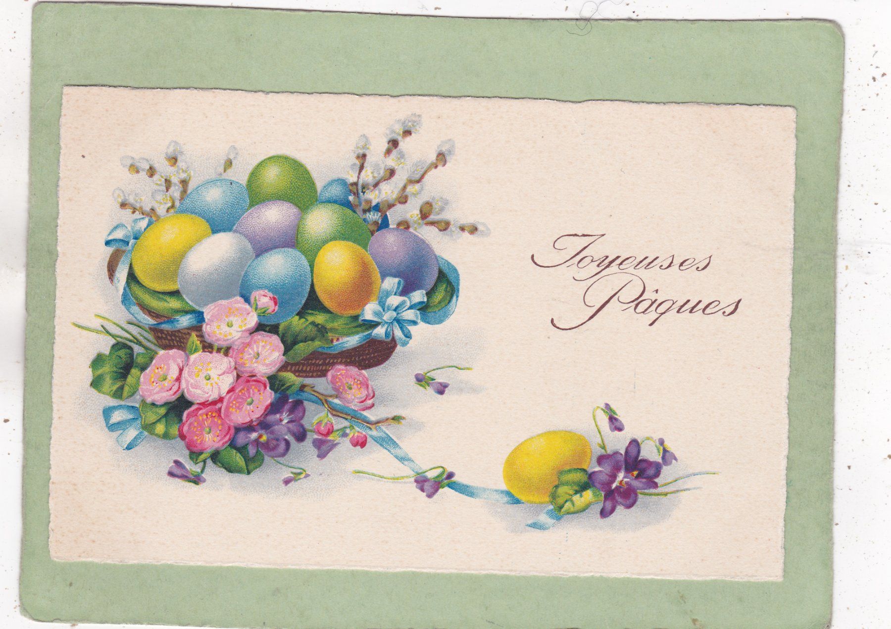Ansichtskarten: Kitsch Pâques Eier Blumen – Gebraucht aus Herisau von Lisegrat2008