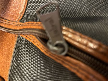 Borsa da viaggio vintage in tela e pelle - perfetta per l'es