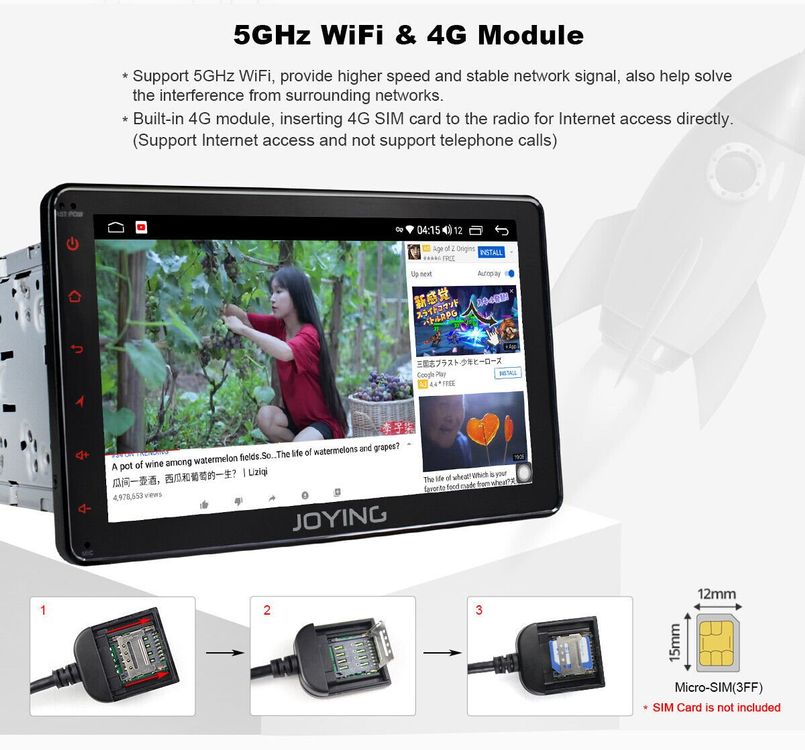 Joying JYUQ138N4GH 8 Inch Double Din Car Player Android 10 Kaufen