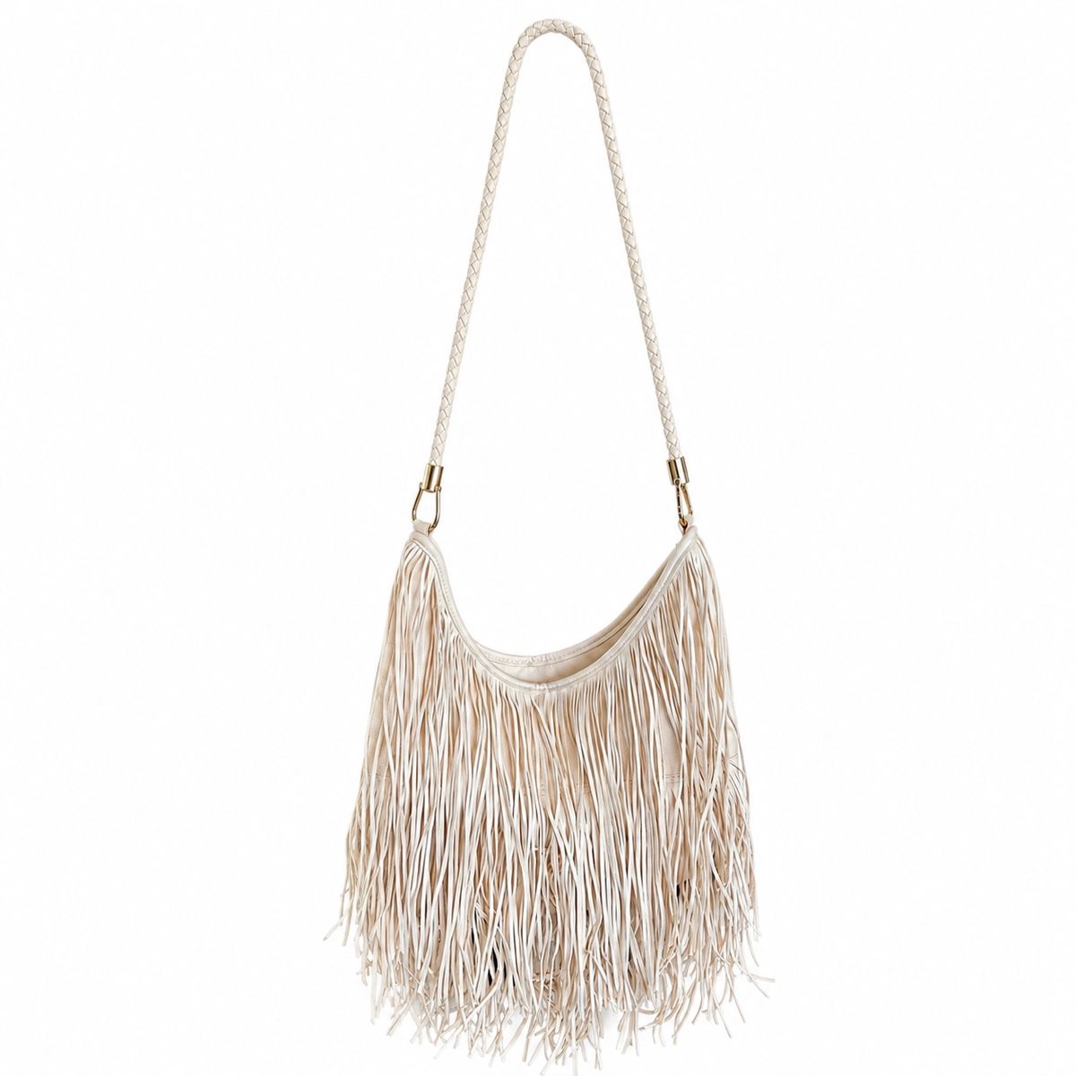 H&M Borse da donna: Umhängetasche Fransen Creme Leder Imitat gebraucht – Nuovo (secondo la descrizione) da Aarberg venduto da LovelyThings_