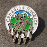 Y364 - Pin Indianer Federschmuck Canadian Rockies