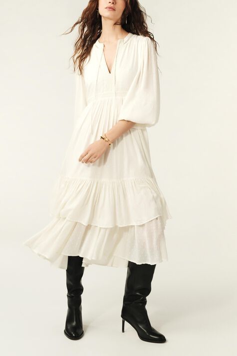 Ba&Sh Vestiti: Robe blanche à pois BASH, T.38/40, viscose – Nuovo (secondo la descrizione) da Morges venduto da sandy069 7