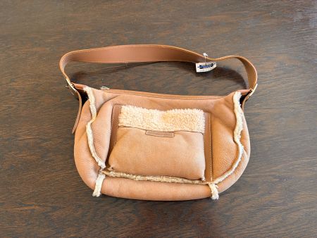 Sac à main Longchamp peau lainée marron d'occasion