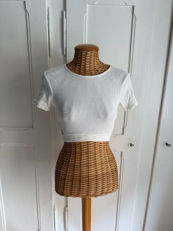 PIGALLE - cropped T-Shirt weiss XS