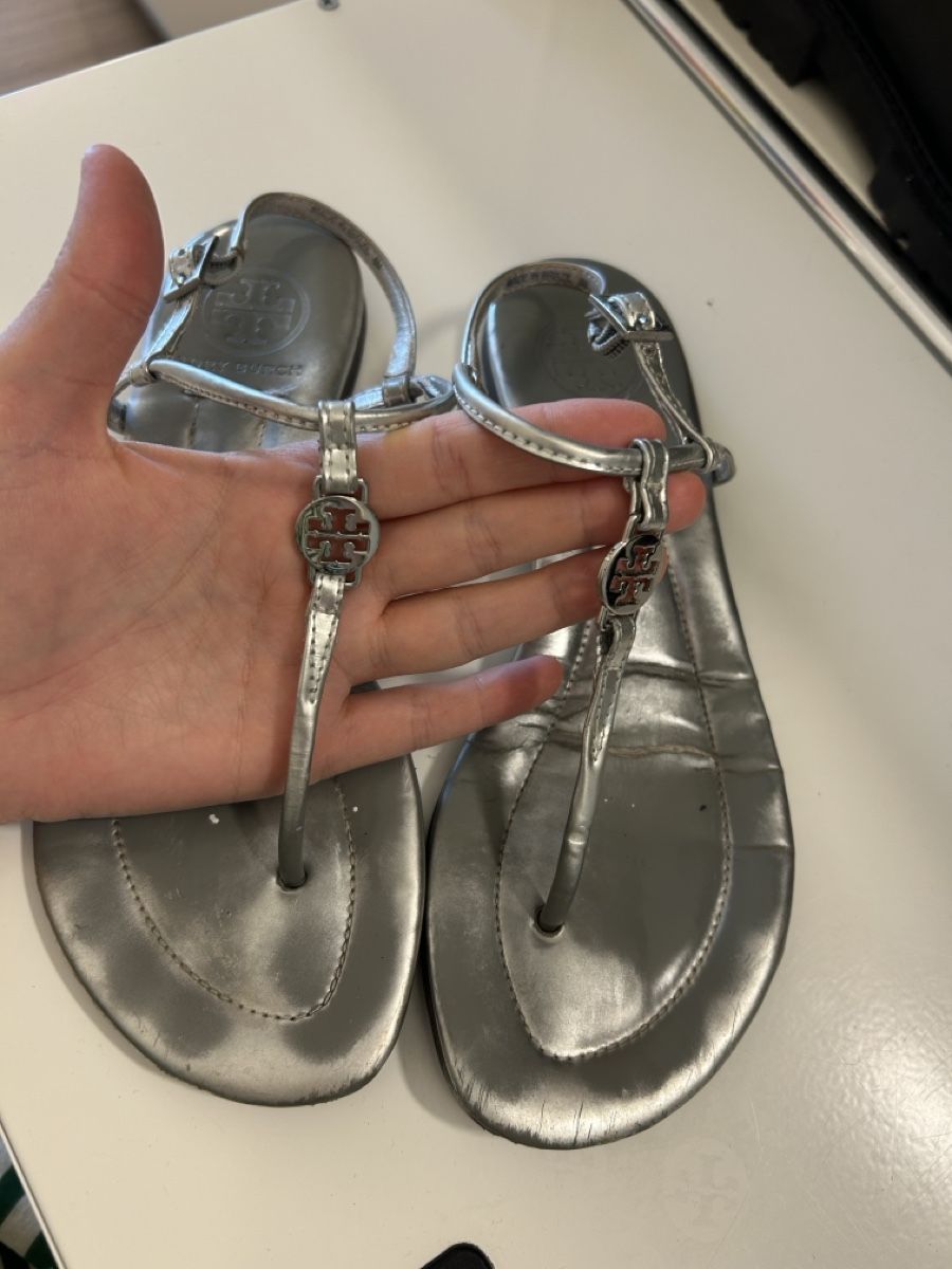 Tory Burch Scarpe da donna: Tory Burch Silber Gr. 36 Sommer Sandalen – Usato da Luzern venduto da iri_5pg9