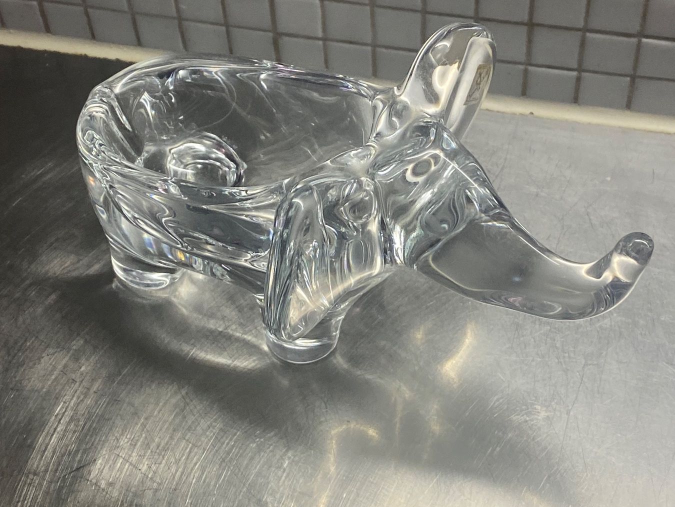 Statuette: Elefant Glasfigur Vannes Kristallglas – Usato da Solothurn venduto da BORGHAGEN 9