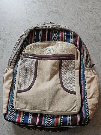 Rucksack aus 100% Hanf, handmade in Nepal NEU