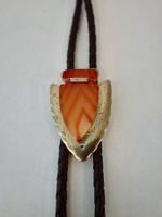 Bolo Tie Western Krawatte Cowboy PFEILSPITZE Karneol Achat