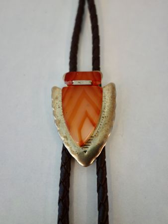 Bolo Tie Western Krawatte Cowboy PFEILSPITZE Karneol Achat
