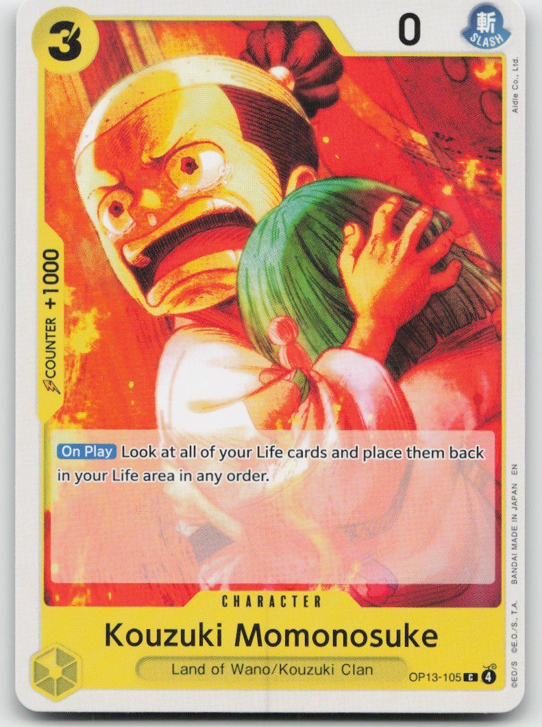 Bandai Carte collezionabili: One Piece Kouzuki Momonosuke OP13-105 C – Usato da Lugano venduto da VlaseCard