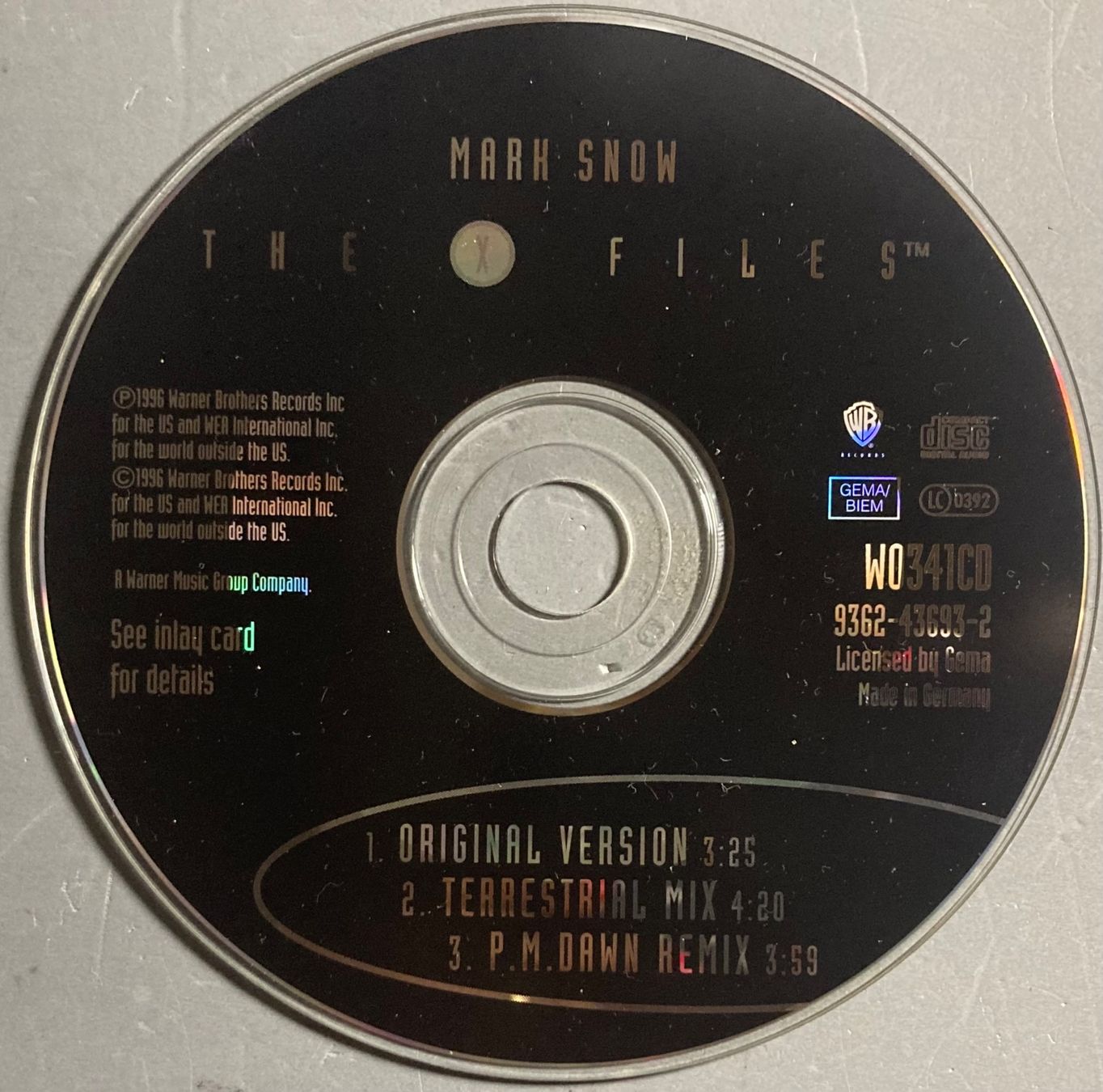CD: MARK SNOW - THE X-FILES – Usato da Poliez-Pittet venduto da Newtown-Records 1