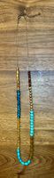 Collana etnica turchese e oro - stile boho chic