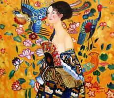 Gustav Klimt - Frau mit Fächer