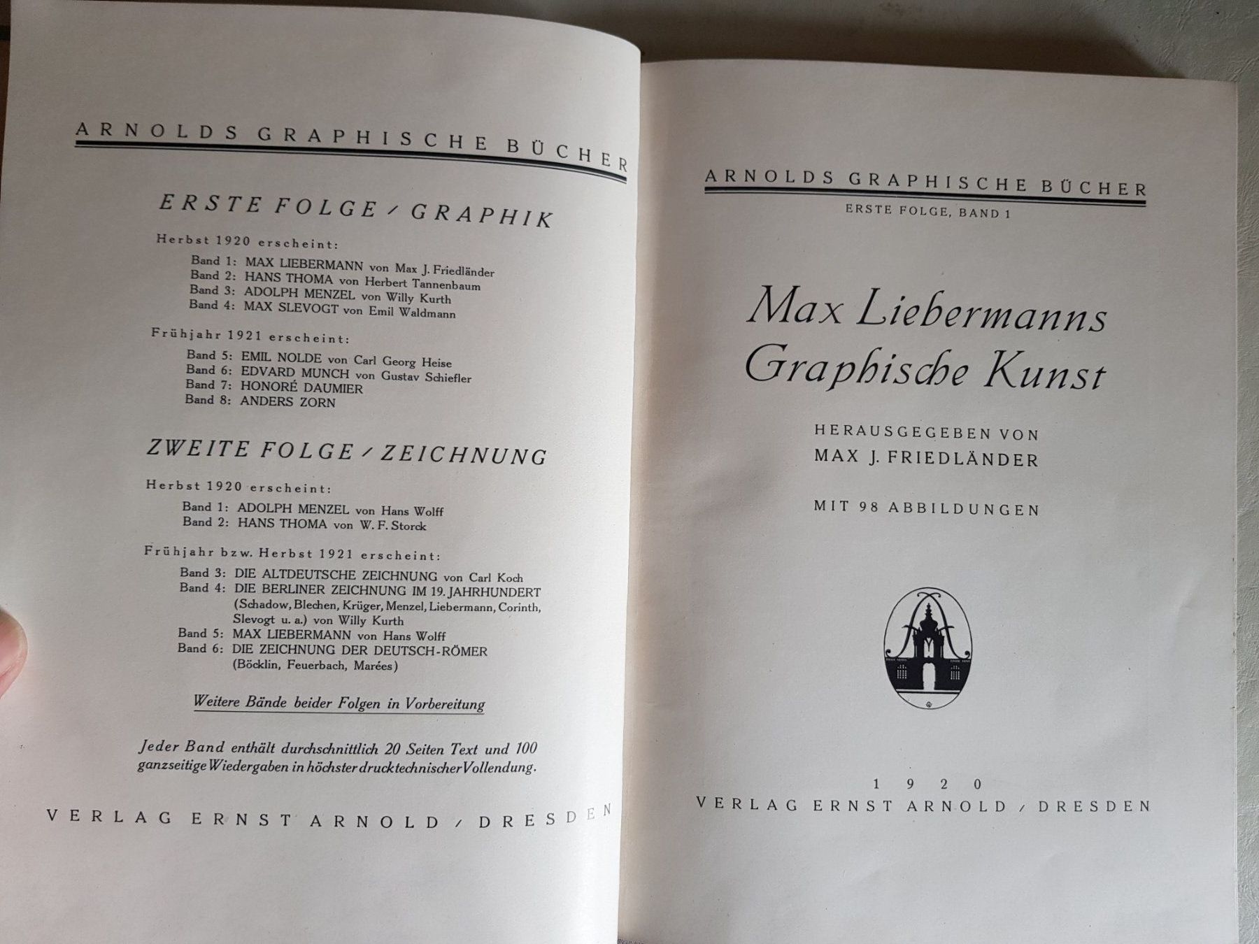 Libri: Max Liebermann's Graphische Kunst von 1920 – Usato da Walterswil BE venduto da Lonitti 1