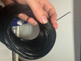 Lederband Echtleder, schwarz,  2 mm rund