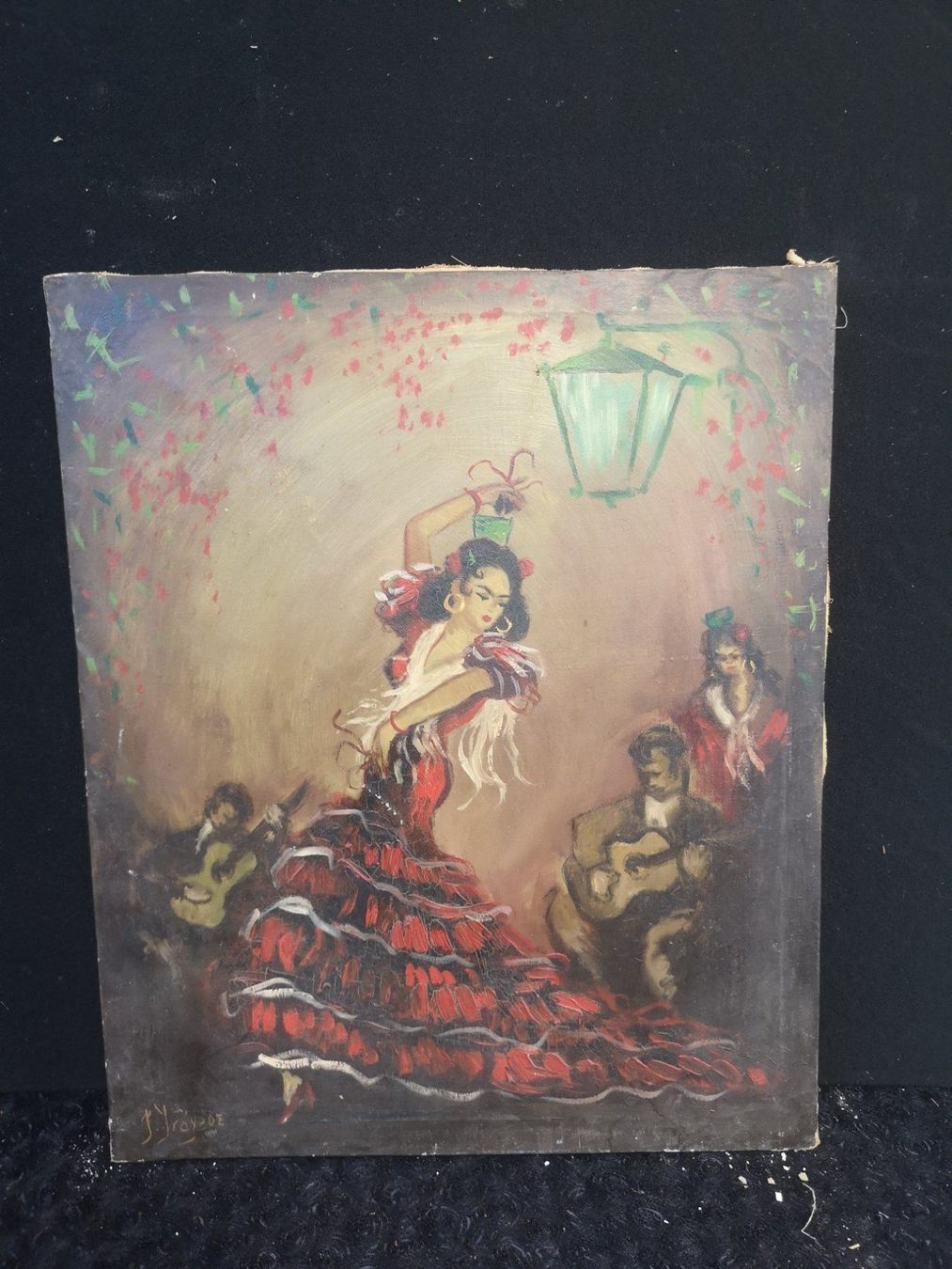 Dipinti: HUILE SUR TOILE SIGNÉE LA GITANE – Usato da Genève venduto da Qanil77