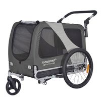 DOGGYHUT Hundeanhänger+Jogger LARGE grau