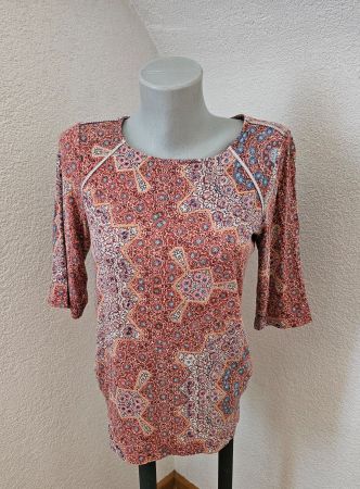 T-Shirt von Sandwich Gr. XS gemustert Boho Hippie Shabby