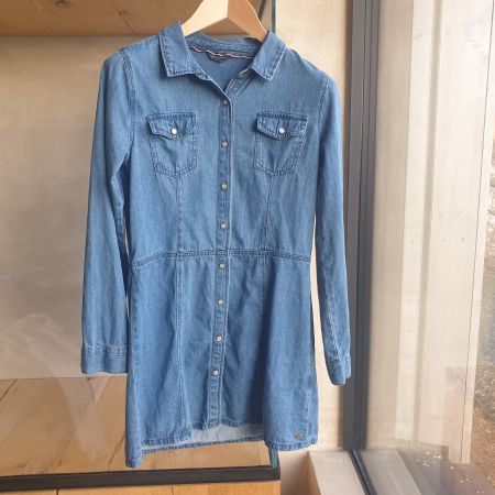 🐸 TOMMY HILFIGER JEANSKLEID S BLUSENKLEID JEANSHEMD
