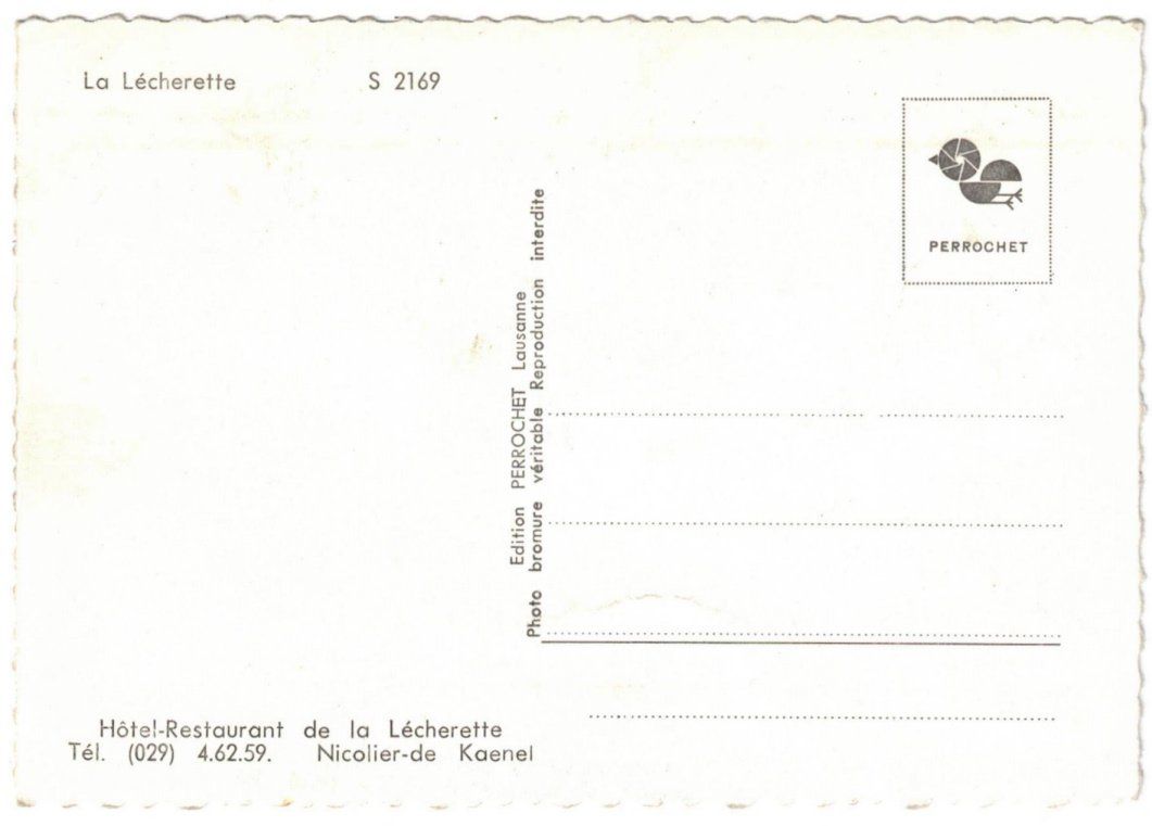 Cartoline postali: Col des Mosses - Retaurant + Skilift Lécherette – Usato da Binningen venduto da Mountainrider 1