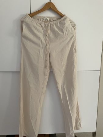 Pantalon large coton beige XS