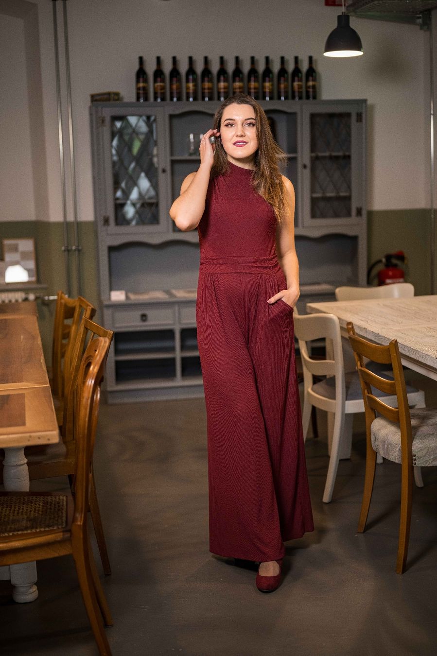 Tute: Stylish Plum Jumpsuit, Wide Leg S Polyester – Nuovo (secondo la descrizione) da Mägenwil venduto da VintageGirly 4