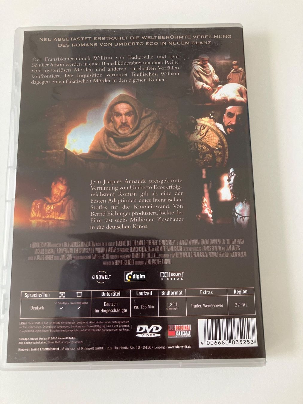 Tutti i DVDs: Der Name der Rose - Dvd - Sean Connery – Usato da Arbon venduto da HelFer01 1