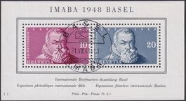 1948, W31 (IMABA BASEL, Nr.11) mit Sonderstempel, Kat: 90.-