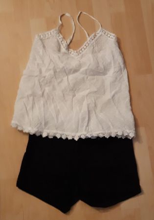Damen Bluse + Shorts, Gr. 36, Marke: H&M