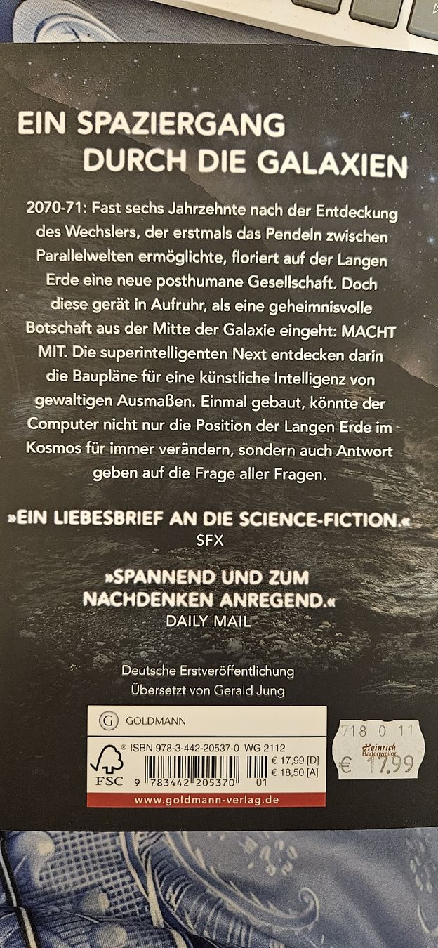 Livres: Terry Pratchett Stephen Baxter Der Lange Kosmos Buch – D'occasion à Basel par Melibu 1