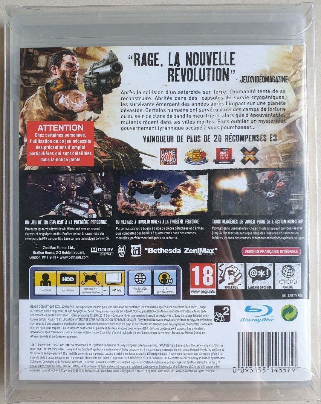Sony Giochi: PS3 : Rage – Usato da Froideville venduto da xXSebastienXx 1