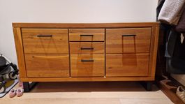 Sideboard massivholz Eiche, 180cm, hinten defekt