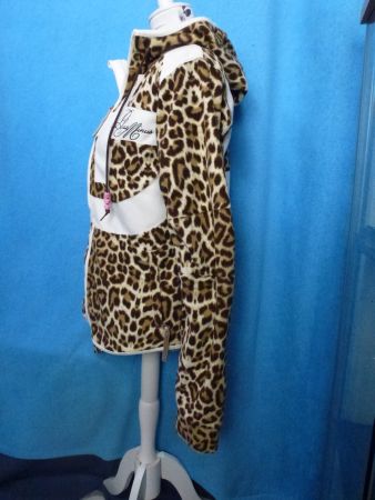 FLEECE JACKE LEO WEISS KAPUZE GR 40 NEU RV ZUM SCHLIESSEN