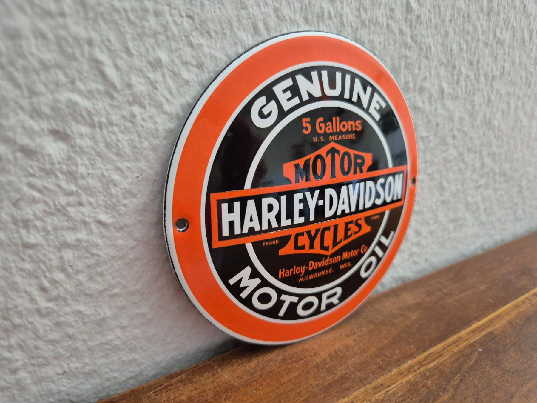 Harley-Davidson Schilder: Emailschild Harley Davidson Motorrad Service Emaille Schild – Neu (gemäss Beschreibung) aus Schaffhausen von pfanis09 3