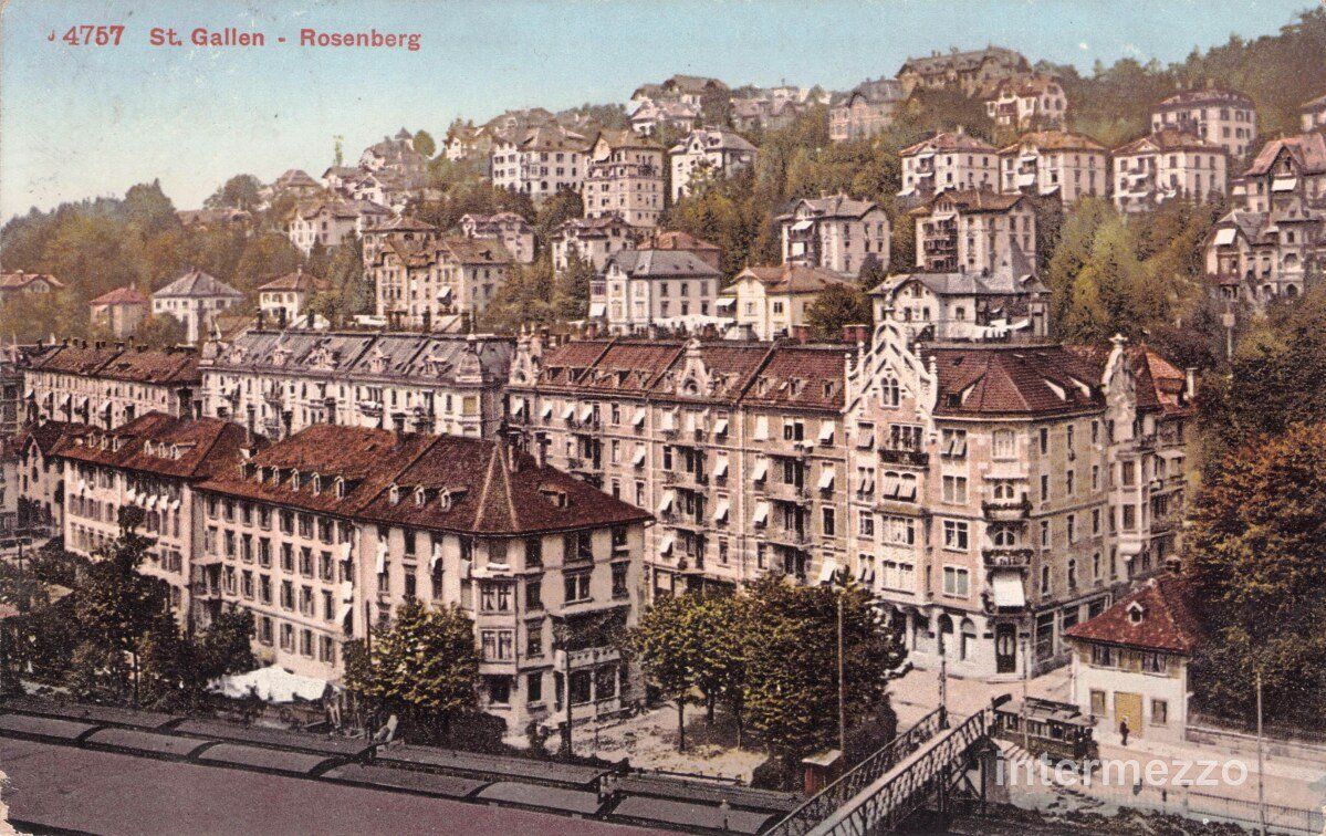 Cartes postales: St. Gallen SG // 1910 Rosenberg Quartier – D'occasion à Basel par intermezzo12